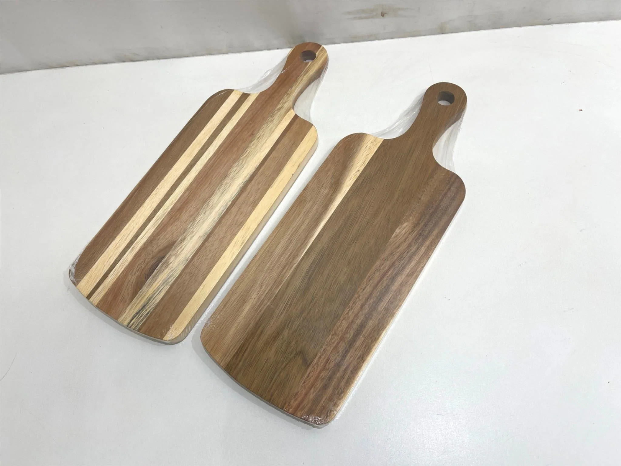 Set Of 2 Natural Acacia Wood Serving Platters 40Cm X 15Cm NEW - Image 3