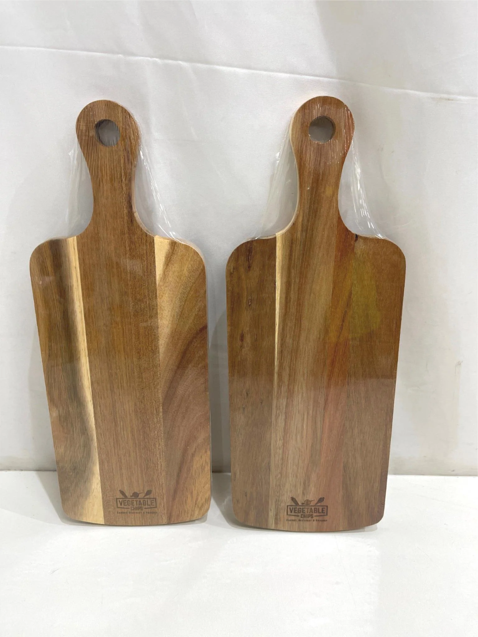 Set Of 2 Natural Acacia Wood Serving Platters 40Cm X 15Cm NEW - Image 4