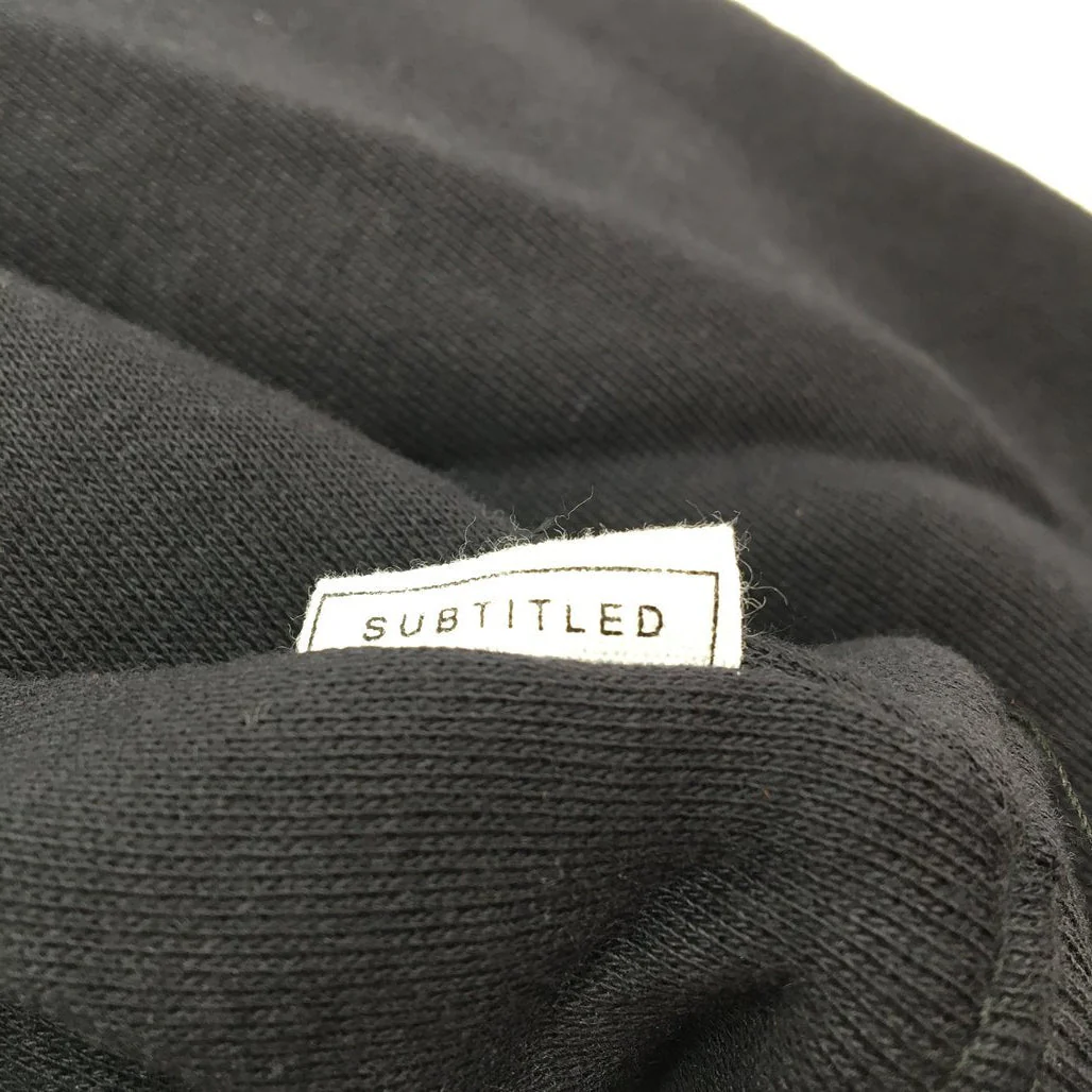 Subtitled Embroidered Logo Crew Neck Fleece Navy Jumper Ladies Size Medium - Image 5