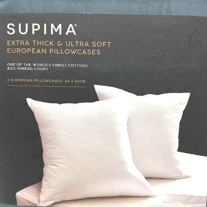 Suprima Set of 1 Blue Steel Posture & 2 European Pillowcases NEW - Image 3