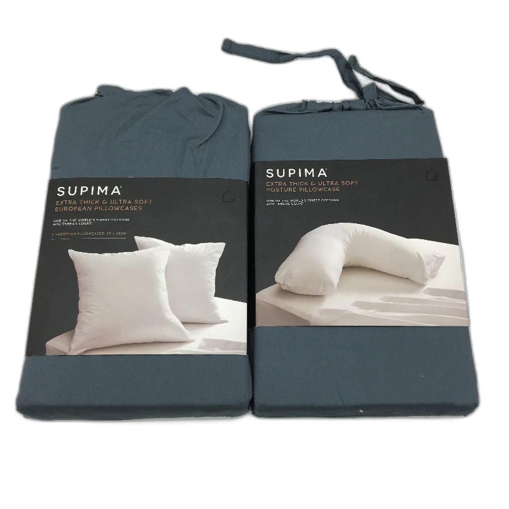 Suprima Set of 1 Blue Steel Posture & 2 European Pillowcases NEW - Image 7