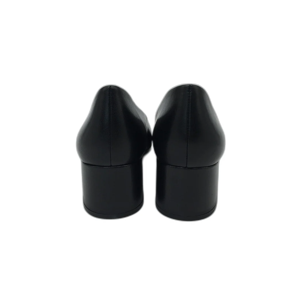 Tamaris Comfort Fit Soft Leather Black Heeled Shoes Ladies Size 40 US 8.5 NEW - Image 7