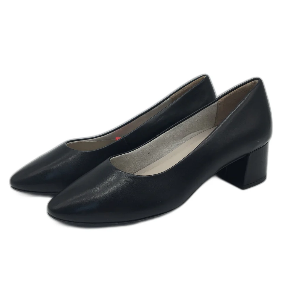 Tamaris Comfort Fit Soft Leather Black Heeled Shoes Ladies Size 41 US 9.5 NEW - Image 3