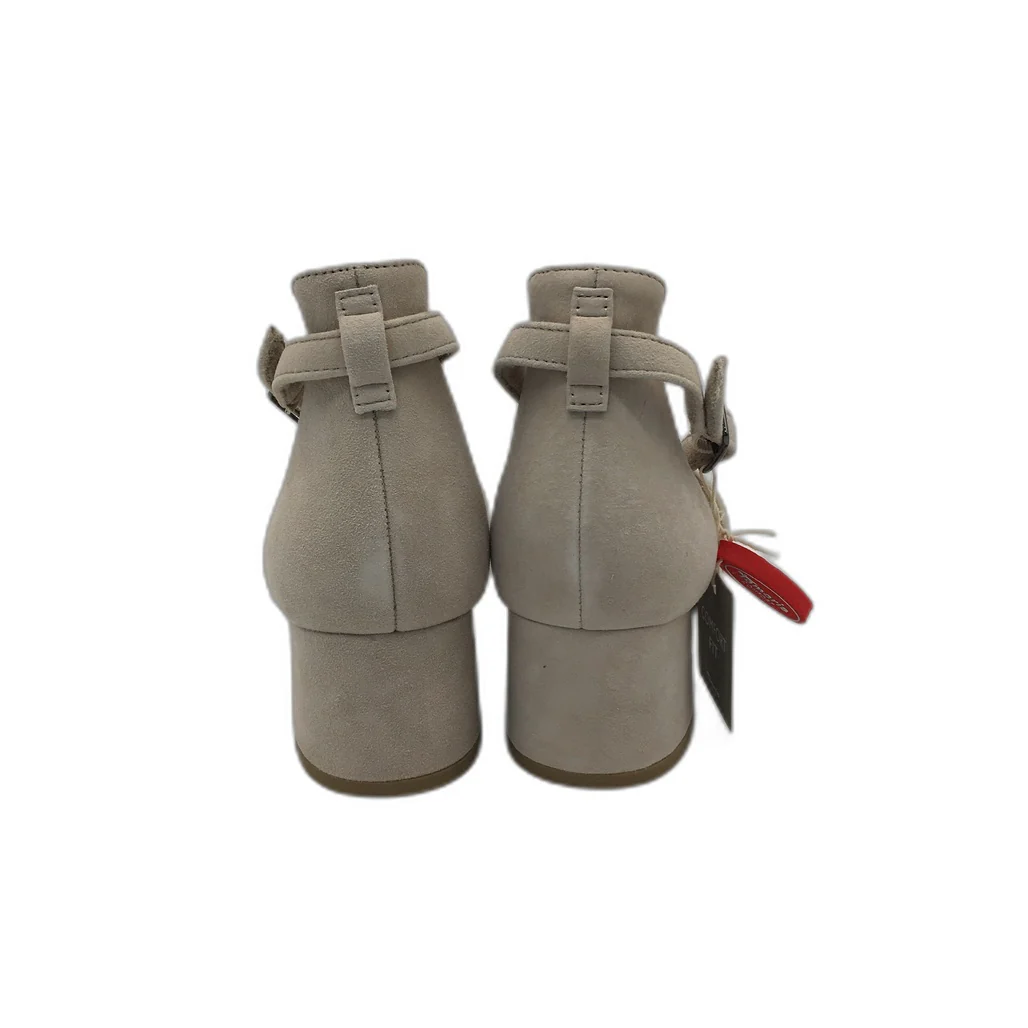 Tamaris Comfort Suede Leather Heeled Sandals Taupe Ladies Size EU 40 US 8.5 NEW - Image 7