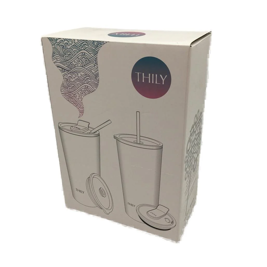 Thily 2 Piece Stainless Steel Gold & Blue Marble 780ml Travel Tumblers NEW - Image 10