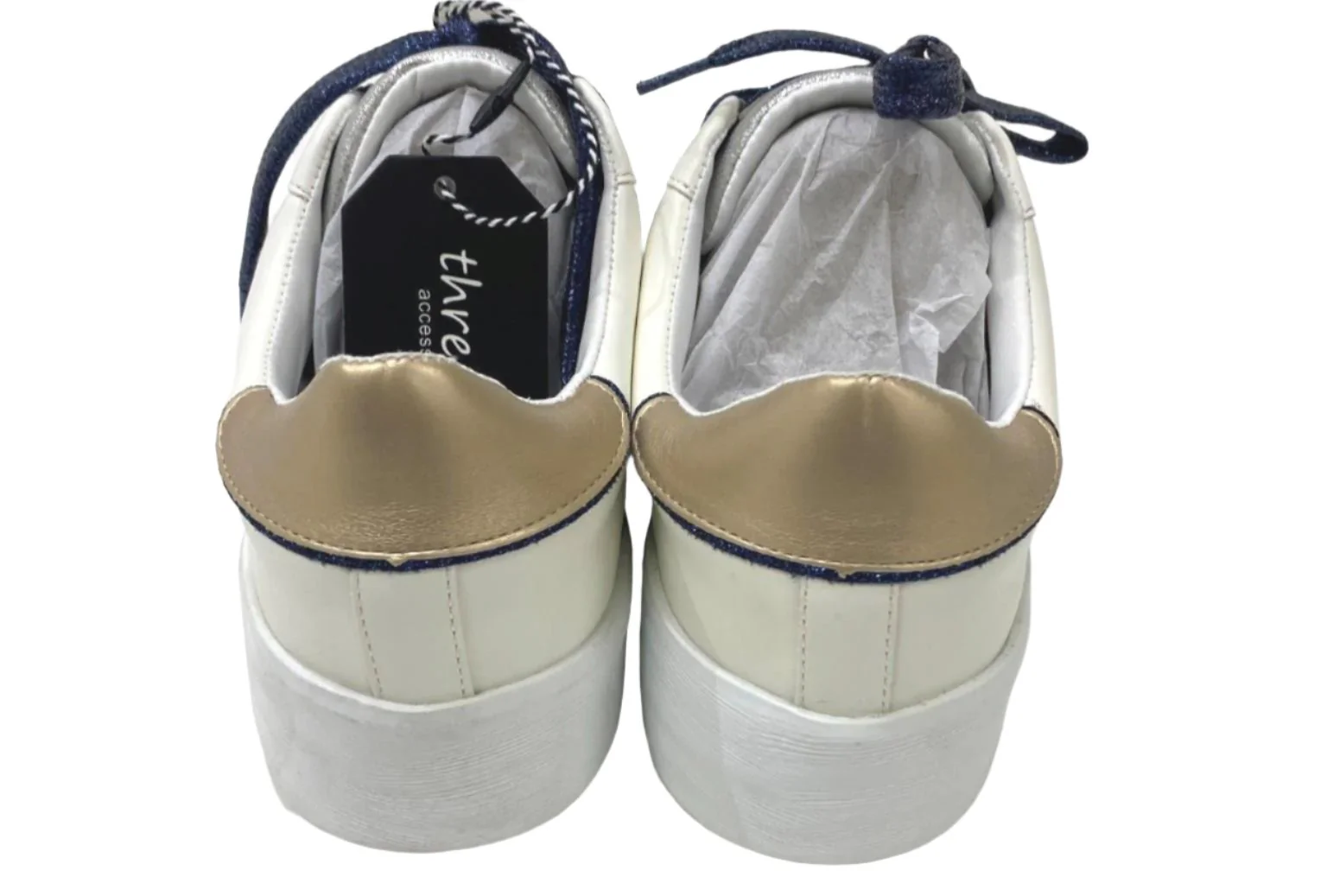 Threadz Blk,Gld,Silv Metallic Star Sneakers Ladies Various Sizes NEW - Image 2