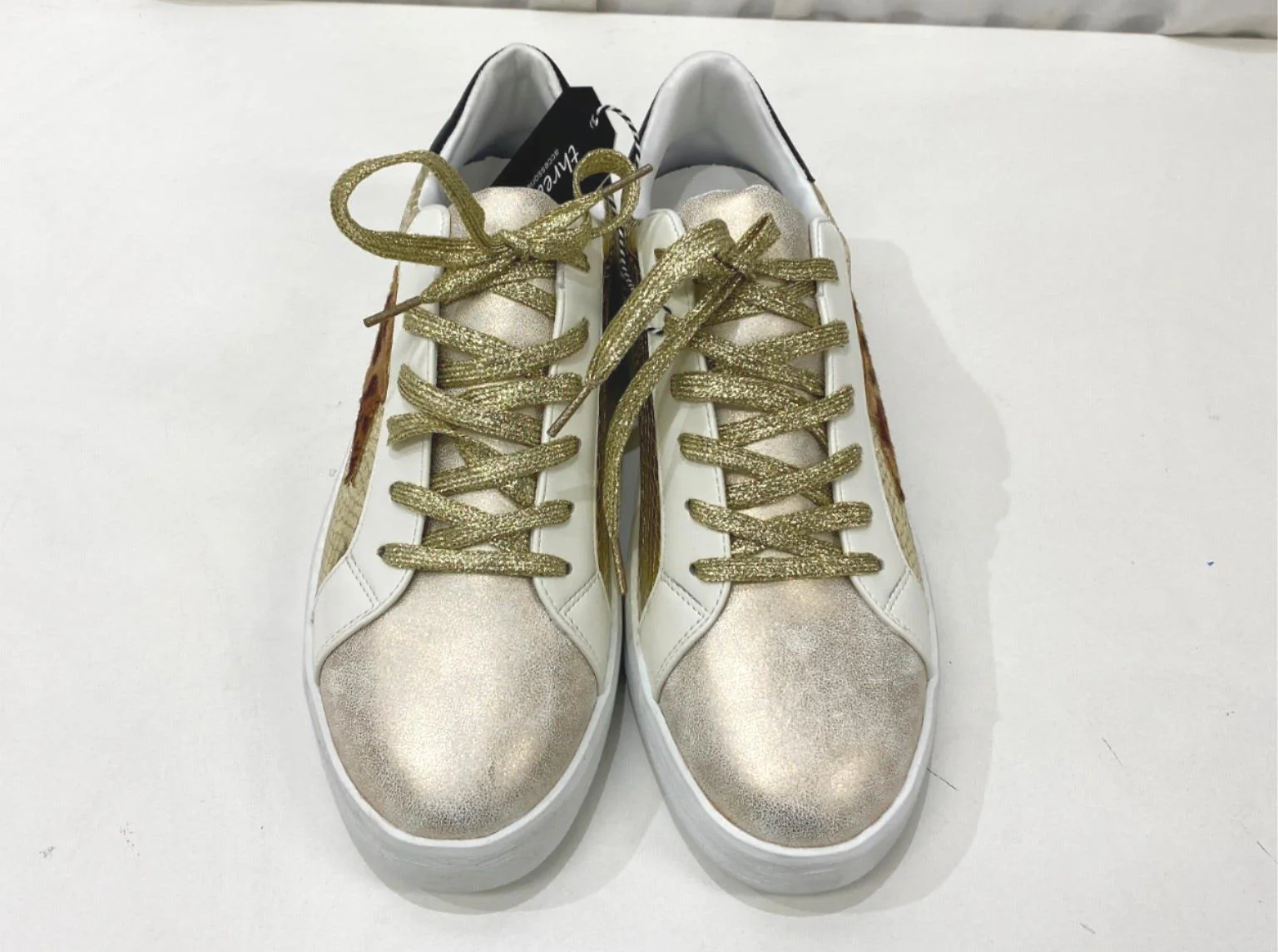 Threadz Gold Metallic Star White Sneakers Ladies Various Sizes NEW - Image 8