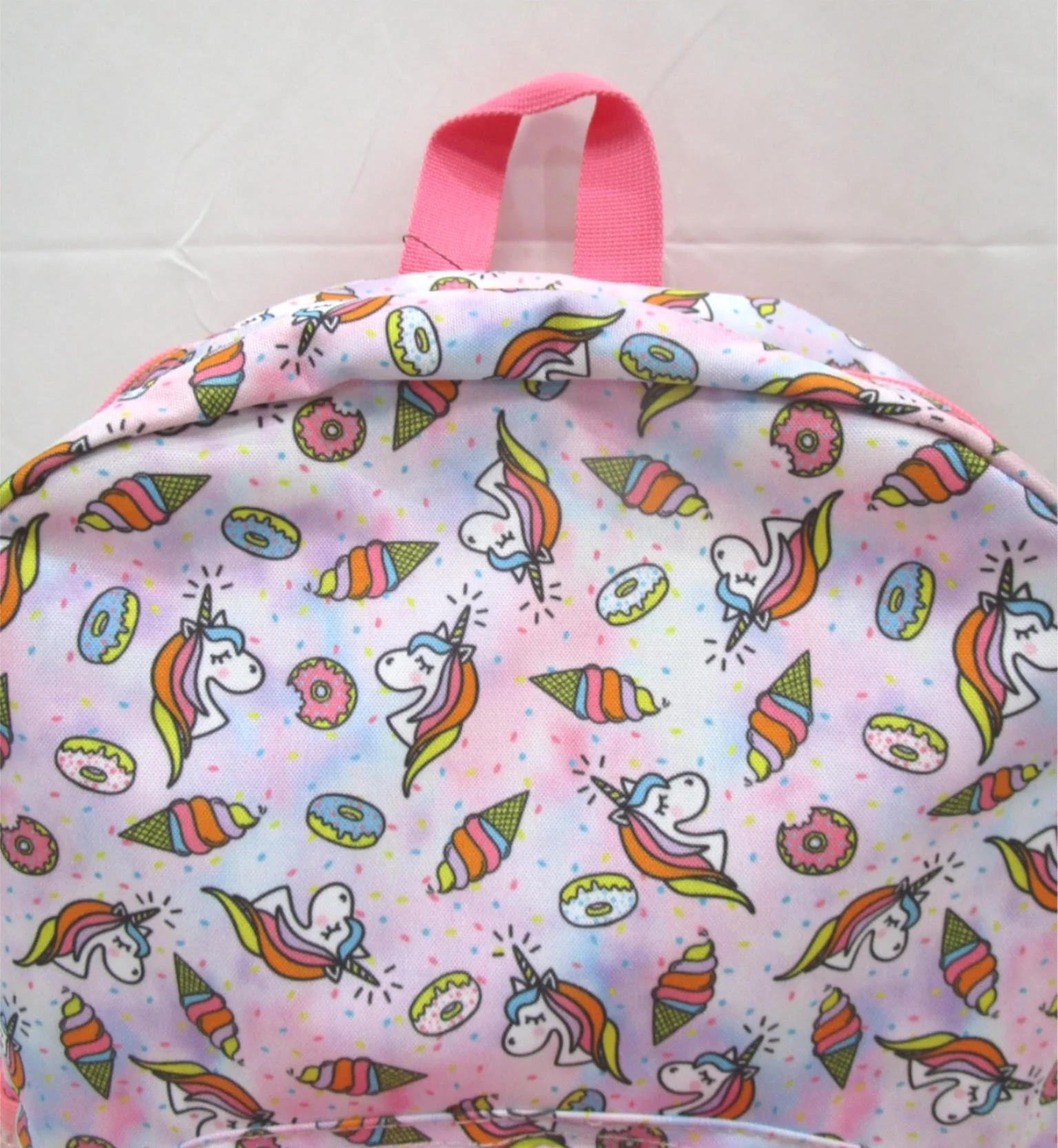 Unicorn Printed 1 Compartment 2 Side Mesh & 1 Front Pocket Backpack NEW - Image 3