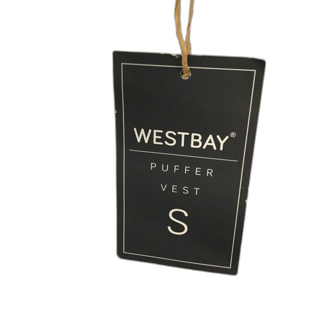 Westbay Recycled Polyester Hooded Puffer Vest Unisex Black Size Small NEW - Image 2