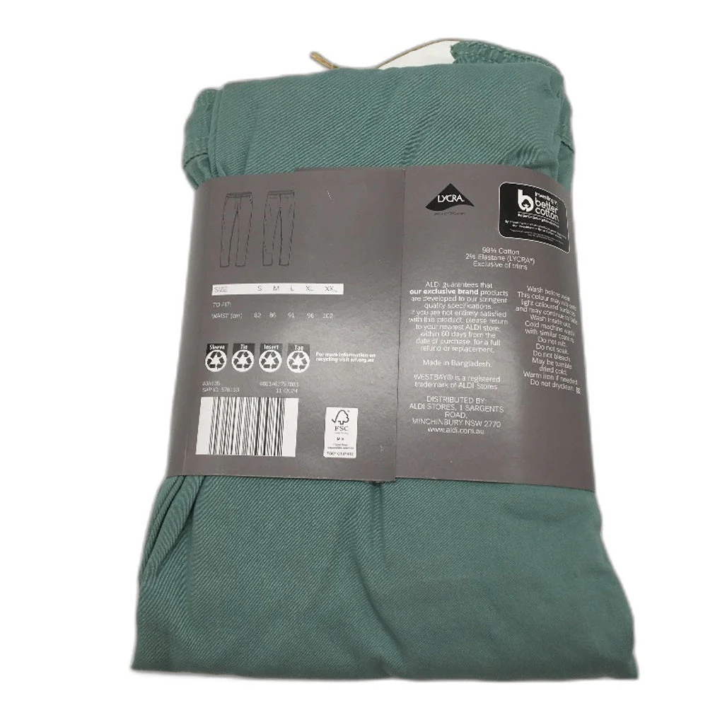 Westbay Turquoise Green Chino Drawstring Pants Mens Size Large NEW - Image 2