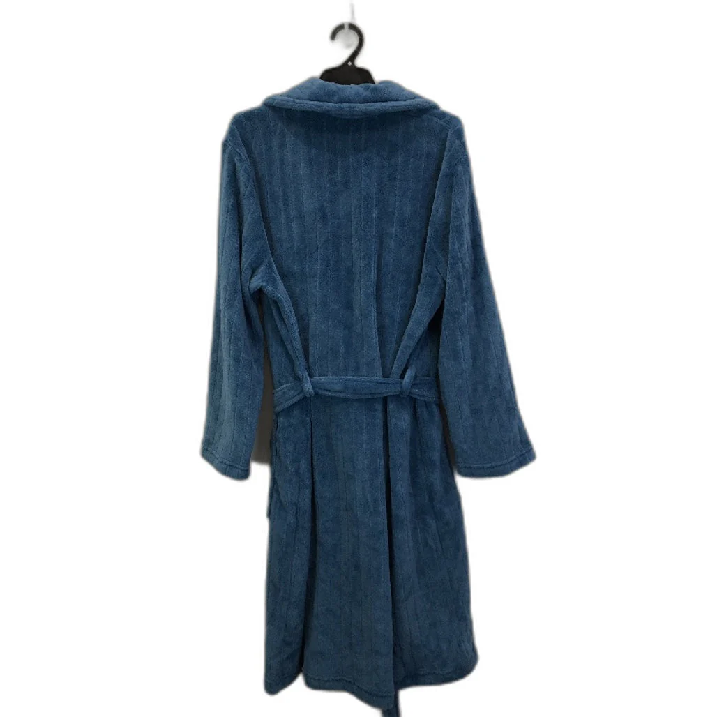 Westbay Super Soft Plush Blue Waist Tie Up Fleece Robe Mens Size S NEW - Image 2