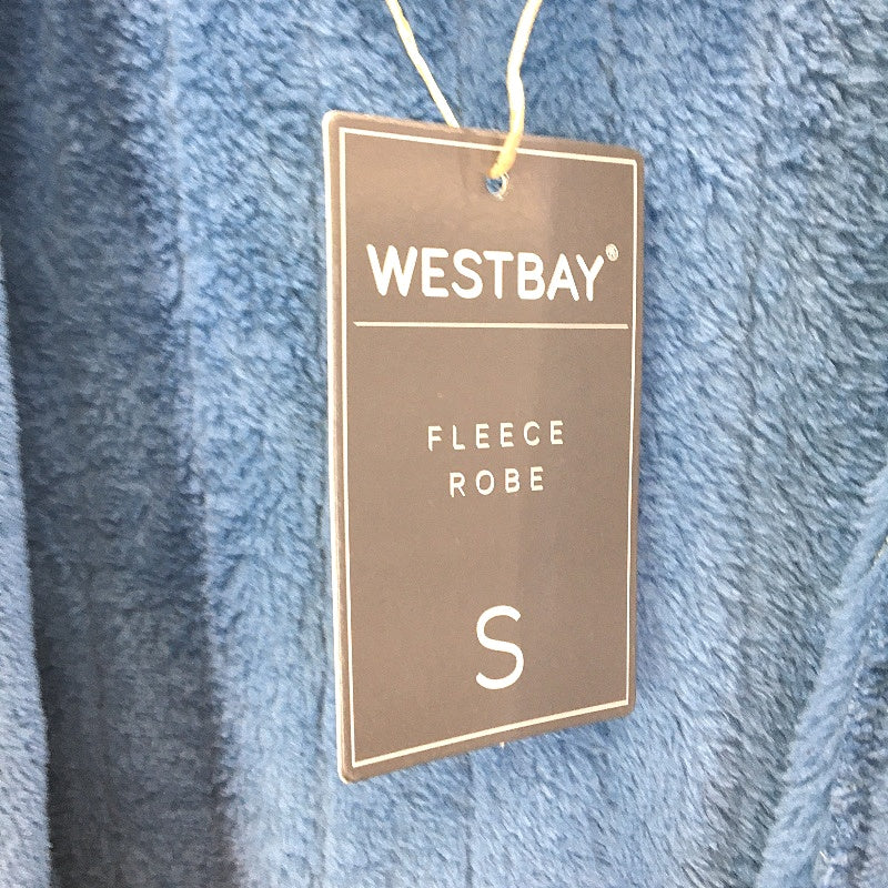 Westbay Super Soft Plush Blue Waist Tie Up Fleece Robe Mens Size S NEW - Image 5