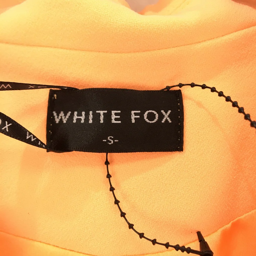 White Fox Long Island Peach Orange Double Breasted Blazer Dress Ladies Sz S NEW - Image 4
