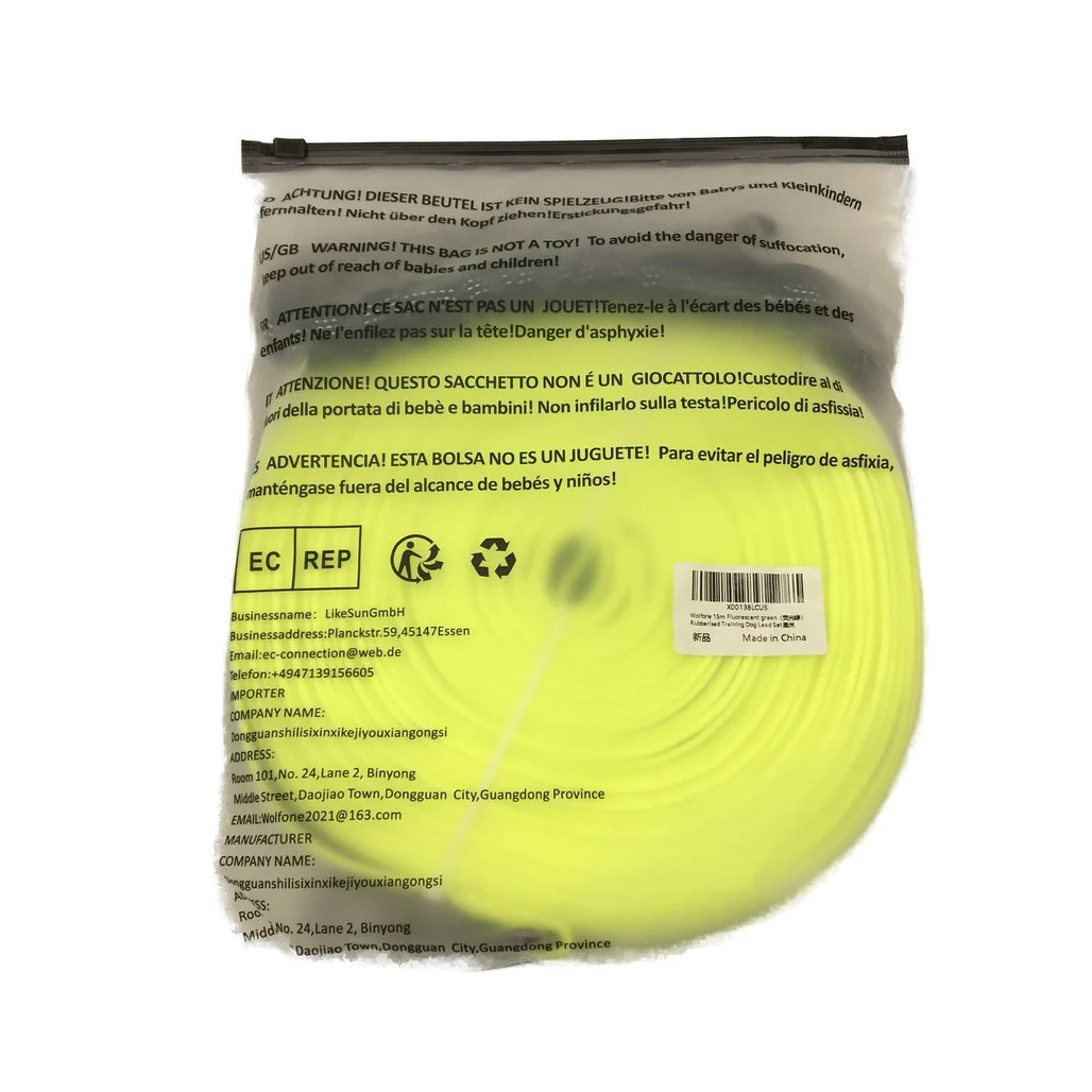 Wolfone 15 m Neon Green Rubberised Training Dog Leash Set NEW - Image 6