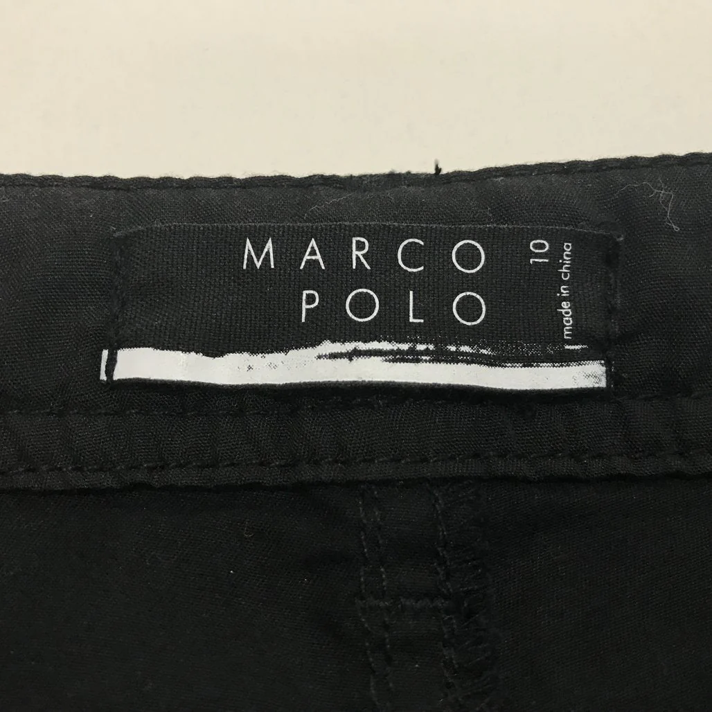 Womens Marco Polo Cotton Casual Black Trousers Size 10 NEW - Image 3