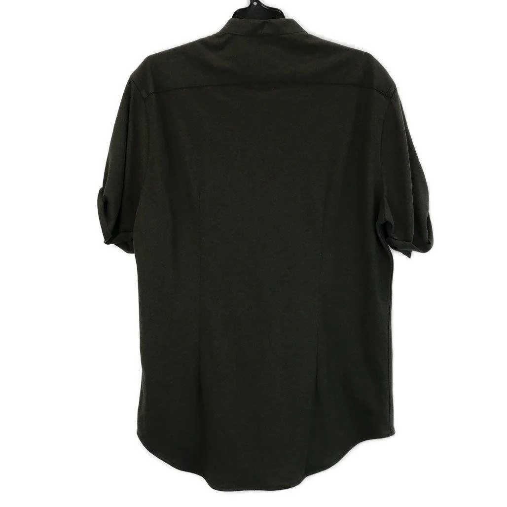 Zara Men Short Sleeve Green Casual Waffle T-shirt Size L NEW - Image 2