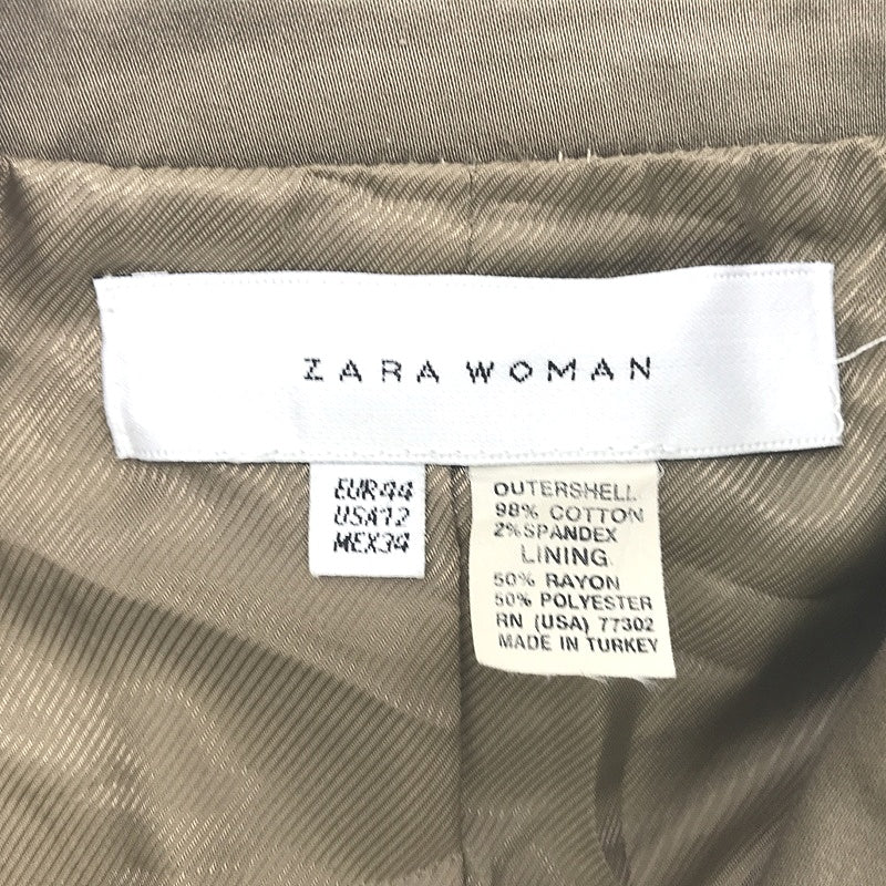 Zara Woman Double Breasted Brown Blazer Jacket Ladies Size EUR 44 - Image 3